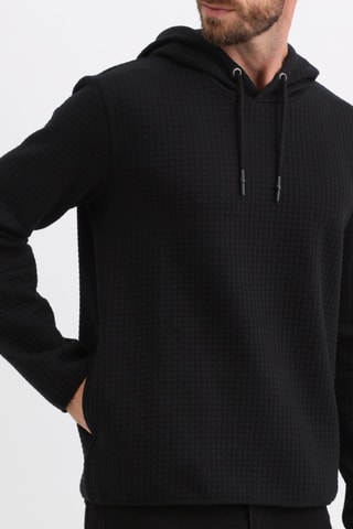 Camisola com capuz - Preto