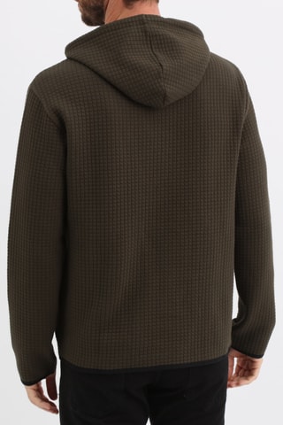 Camisola com capuz - Verde-azeitona