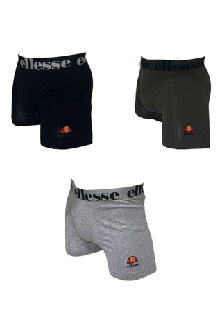3 bóxers - Gris claro jaspeado, negro y caqui