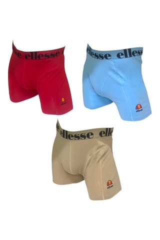 3 bóxers - Rojo, celeste y beige