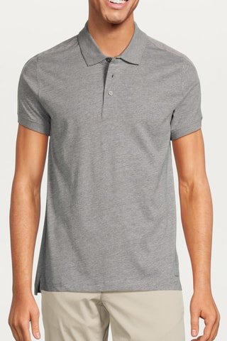 Polo regular - Cinzento-claro mesclado