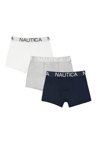 3 bóxers - Azul marino, blanco y gris jaspeado