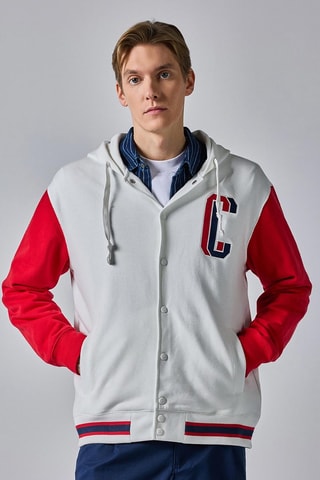 Teddy à capuche - Blanc