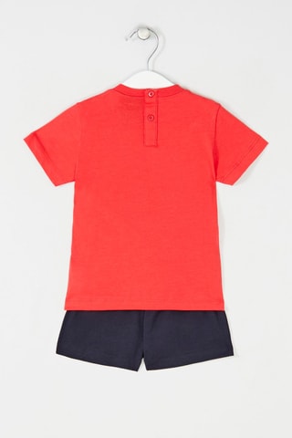 T-shirt et short - Corail et bleu marine