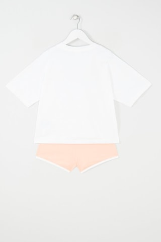 T-shirt et short Blanc et rose