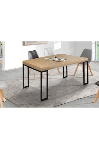 Table extensible Manufacture - 
Naturel et noir