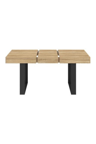 Table à manger extensible Brixton bois et noir 120-160cm