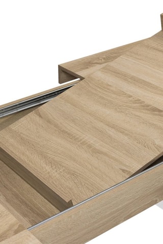 Table extensible Brixton - Imitation bois et blanc