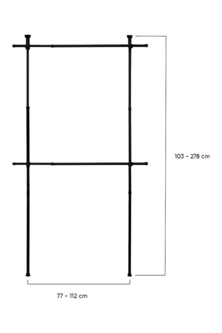 Penderie télescopique H278cm