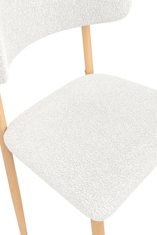 6 chaises Callisto - 48 x 80 x 47 cm - Tissu bouclette