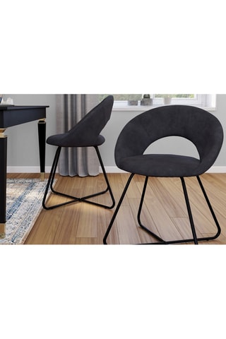 2 sillas Malone - 50 x 60 x 79 cm - Tapizado de terciopelo