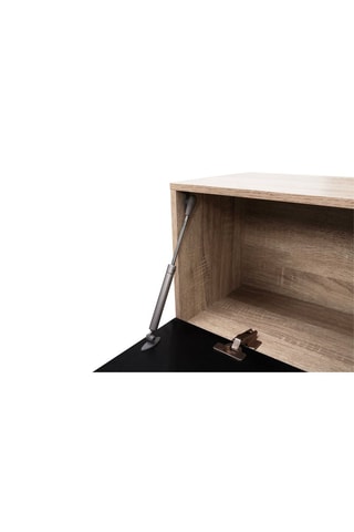 Mueble de TV suspendido Michigan - Imitación madera y negro