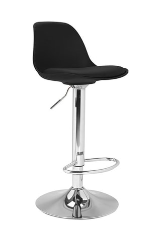 Tabourets de bar réglables Karl noirs et pieds métal - lot de 2