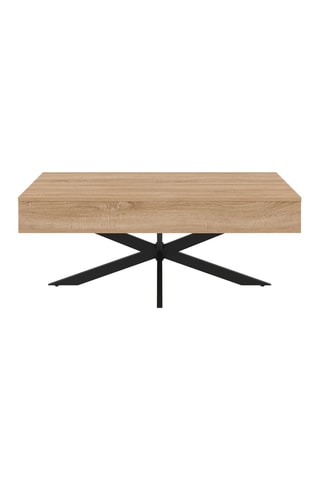 Mesa de centro elevável Spider - Imitação de madeira e preto