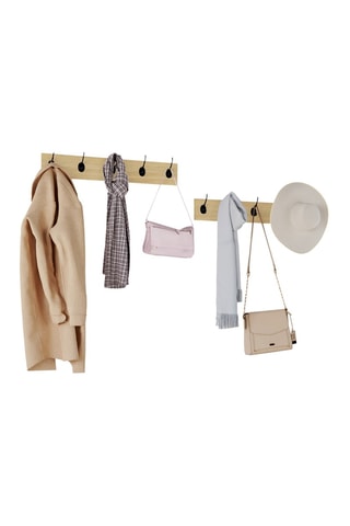 Porte manteau mural Memphis 5 patères - lot de 2