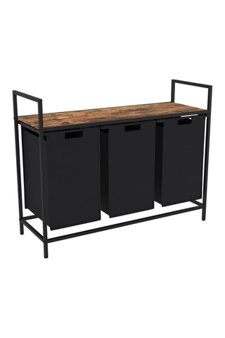 Panier à linge Elize 3 compartiments sur pieds 114L