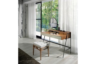 Banco 
Cinzento e imitação de nogueira