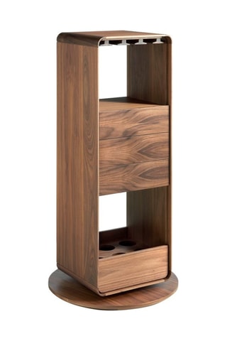 Móvel de bar giratório Imitação de nogueira