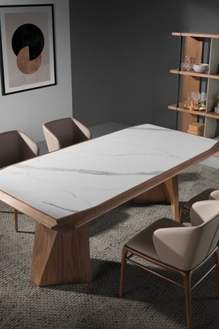 Mesa de refeição Natural e branco