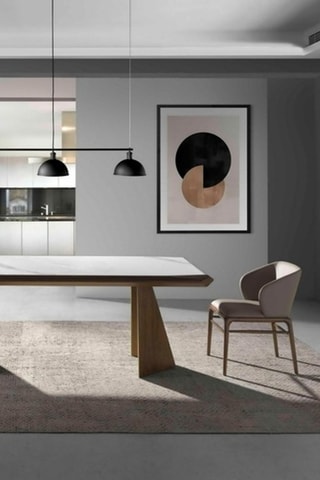 Mesa de refeição Natural e branco