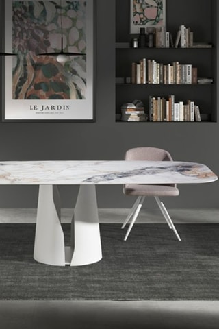 Mesa de refeição - Branco e cinzento