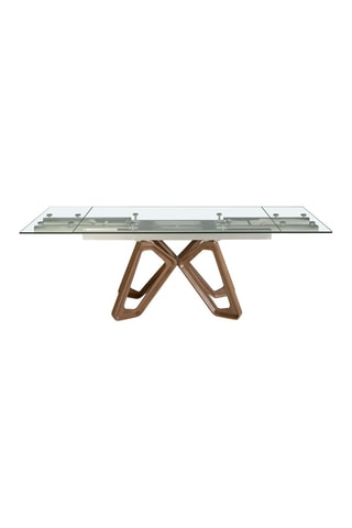 Mesa de refeição extensível  Transparente e natural