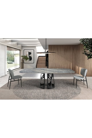 Mesa de refeição - Azul e cinzento