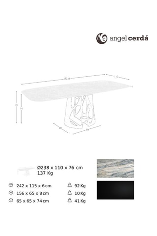 Mesa de refeição - Azul e cinzento