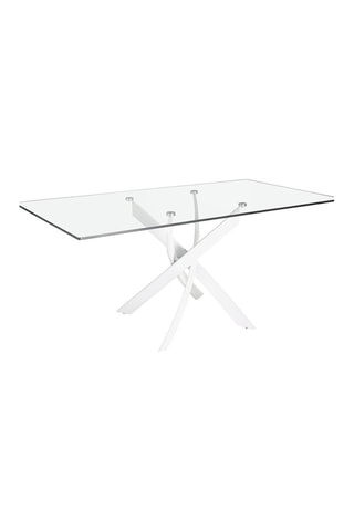 Mesa de refeição - Transparente e branco