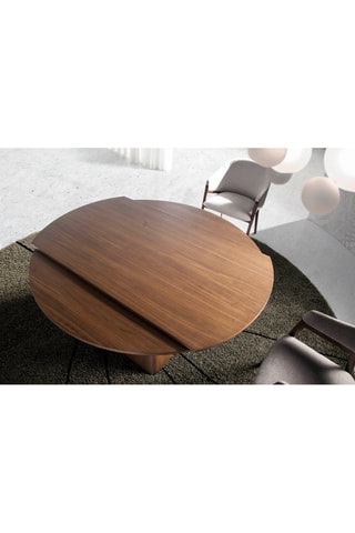 Mesa de refeição extensível Castanho