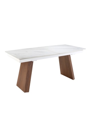 Mesa de refeição extensível Cinzento e branco