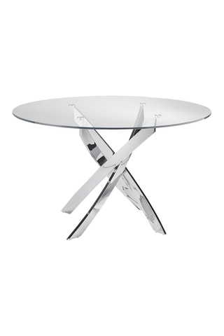 Mesa de refeição Prateado e transparente