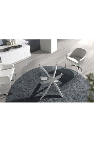 Mesa de jantar Transparente e branco