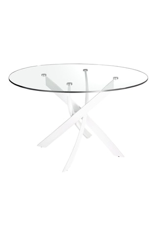 Mesa de refeição - Transparente e branco