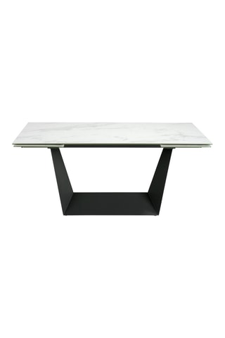 Mesa de refeição extensível Preto e branco