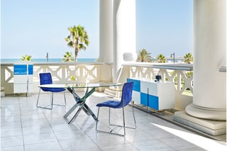 Mesa de refeição Transparente e cromado