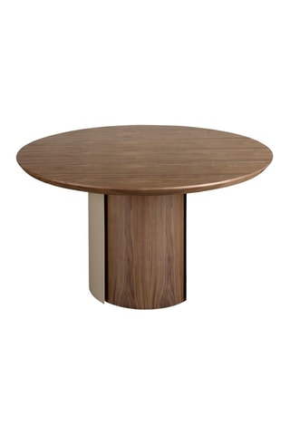 Mesa de refeição em madeira de nogueira - 140 x 140 x 76 cm