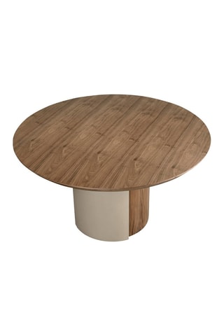 Mesa de refeição em madeira de nogueira - 140 x 140 x 76 cm