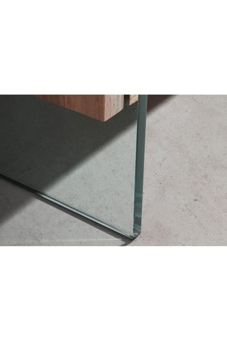 Móvel TV com 3 gavetas Natural e transparente