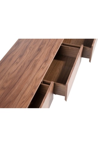 Móvel TV com 3 gavetas Natural e transparente