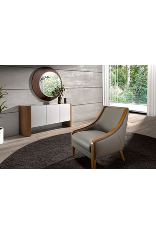 Cadeirão - Cinzento e natural