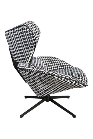 Cadeirão - Preto e branco - Tecido