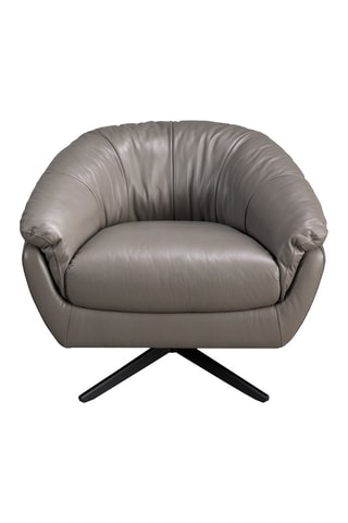 Cadeirão - Cinzento - Em couro