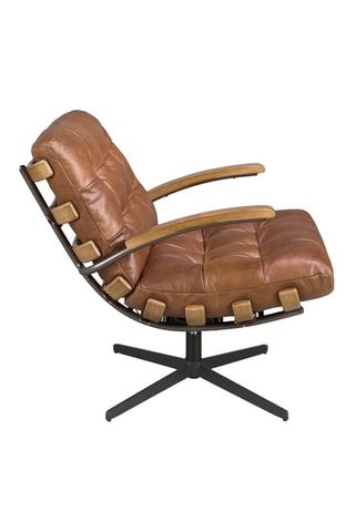 Cadeirão - Camel - Em couro