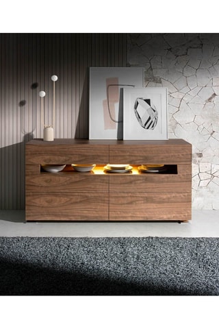 Cómoda 6 gavetas Imitação de nogueira