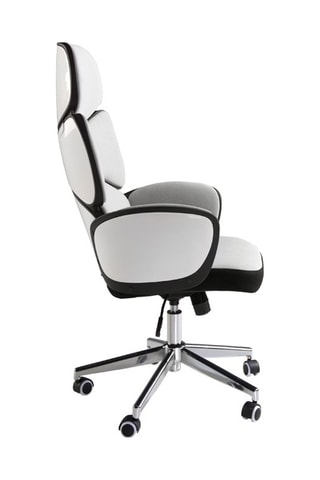 Cadeira de escritório com roda 
Branco e preto
