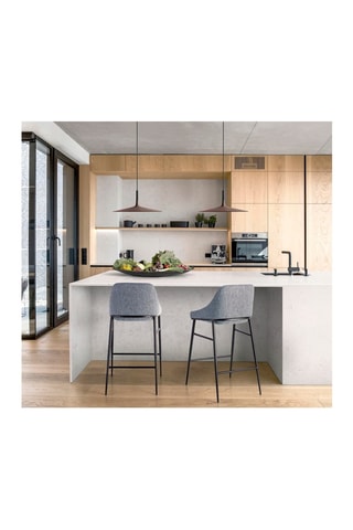 Banco de bar Cinzento e preto