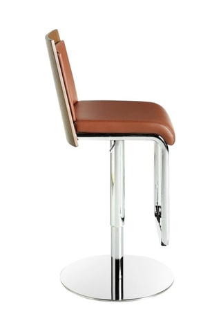 Banco de bar Castanho e prateado