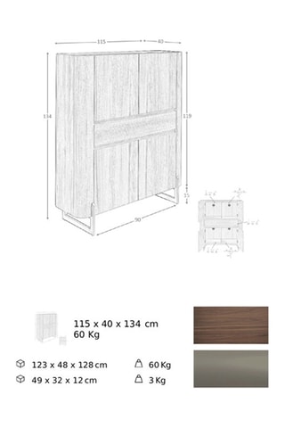 Móvel 4 portas - Natural