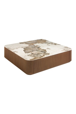 Mesa de centro - Branco e natural